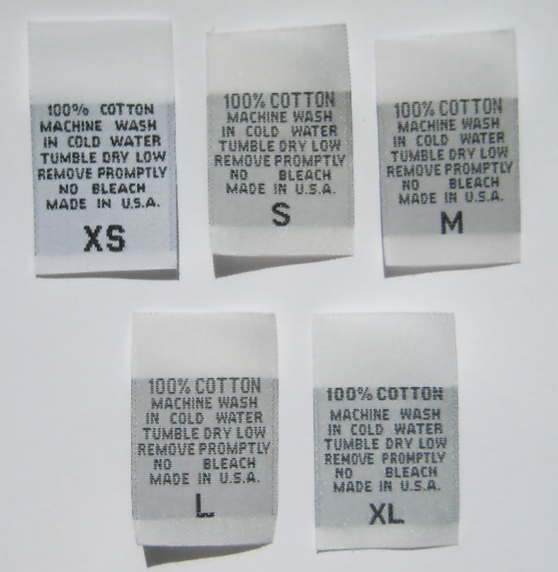 200 Pcs White Name Label Woven Custom Clothing Labels Laundry