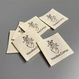 Natural 100% Cotton Twill Printed Labels (100-1000pcs)