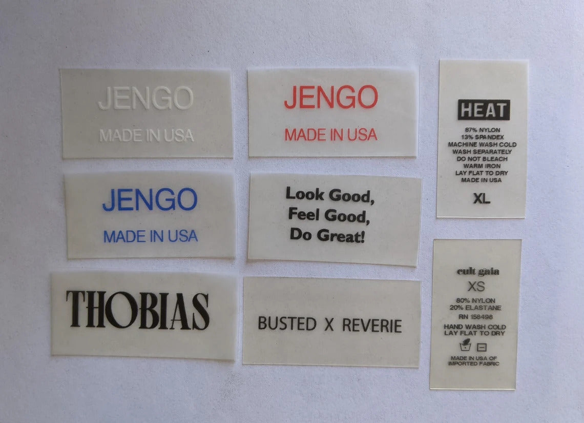 100pcs Custom Tpu Print Labels, Plastic Label , Soft PVC Label ,custom  Printed Transparent TPU Labels for Clothes Neck Label 
