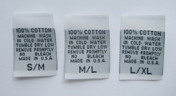 Chzimade 100Pcs White Washable Name Labels For Clothing Iron On