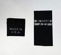 Black Made in USA Woven Clothing Sewing Garment Care Label Tags (50-1000pcs)