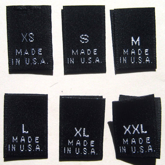 600 Tagless Clothing Labels, shops Made in USA