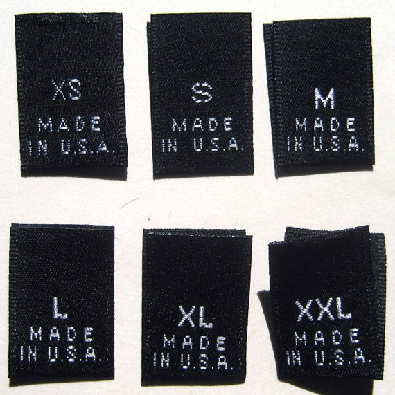Round Size XL Label for Clothing - Garment & Apparel Label, SKU: LB-1793