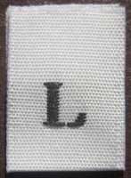 Woven Clothing Sewing Garment Label Size Tags - L - Large (50-1000pcs)