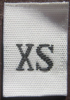 White Woven Clothing Sewing Garment Label Size Tags - XS - Extra Small (50-1000pcs)