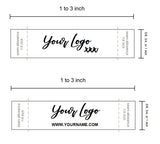 Custom Printed Personalized Satin Clothing Sewn In Label Tags - Black Thermal Ink on White Satin (100-100000pcs)