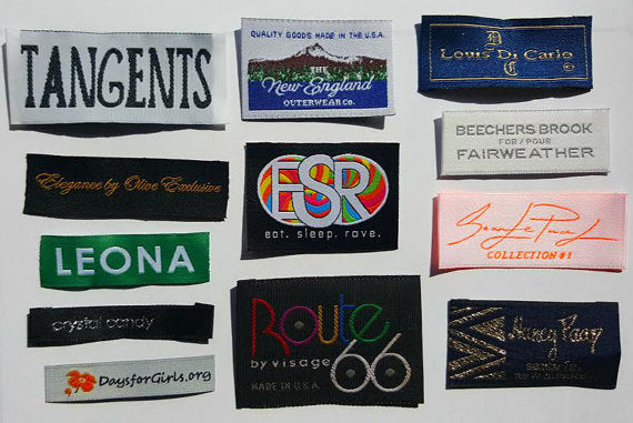 1 Inch 25 Mm Various Colors Satin Labels. Clothing Labels