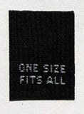 Black One Size Fits All Woven Clothing Sewing Garment Care Label Tags (50-1000pcs)