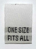 White One Size Fits All Woven Clothing Sewing Garment Care Label Tags (50-1000pcs)