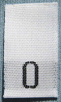 White Woven Clothing Sewing Garment Label Size Tags - 0 - ZERO (50-1000pcs)